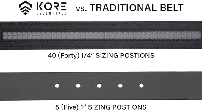 Kore Tactical Gun Belt X7 Buckle & Reinforced Tactical Belt Black