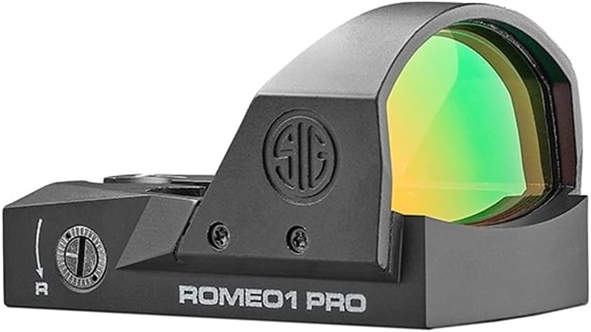 Sig Sauer ROMEO1PRO 1x30mm 3 MOA Red Dot Sight | Durable Fogproof Waterproof Corrosion-Resistant Compact Open Reflex Sight with Protective Shroud