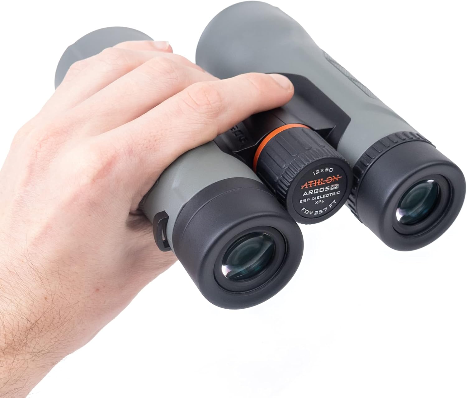 Athlon Optics 12x50 Argos G2 HD Gray Binoculars with Eye Relief , High-Powered Binoculars for Hunting, Birdwatching, and More