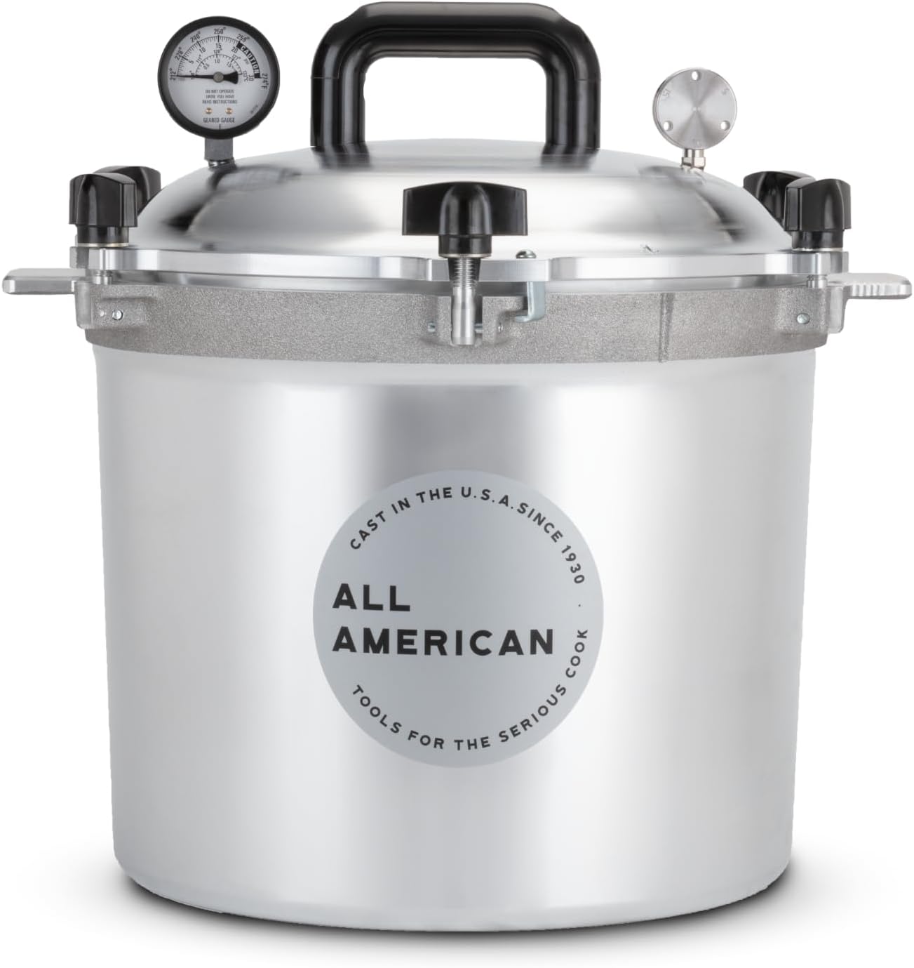 All American ressure Cooker/Canner (The 925) - Exclusive Metal-to-Metal Sealing System - Easy to Open & Close - Suitable for Gas, Electric, or Flat Top Stoves - Made in the USA