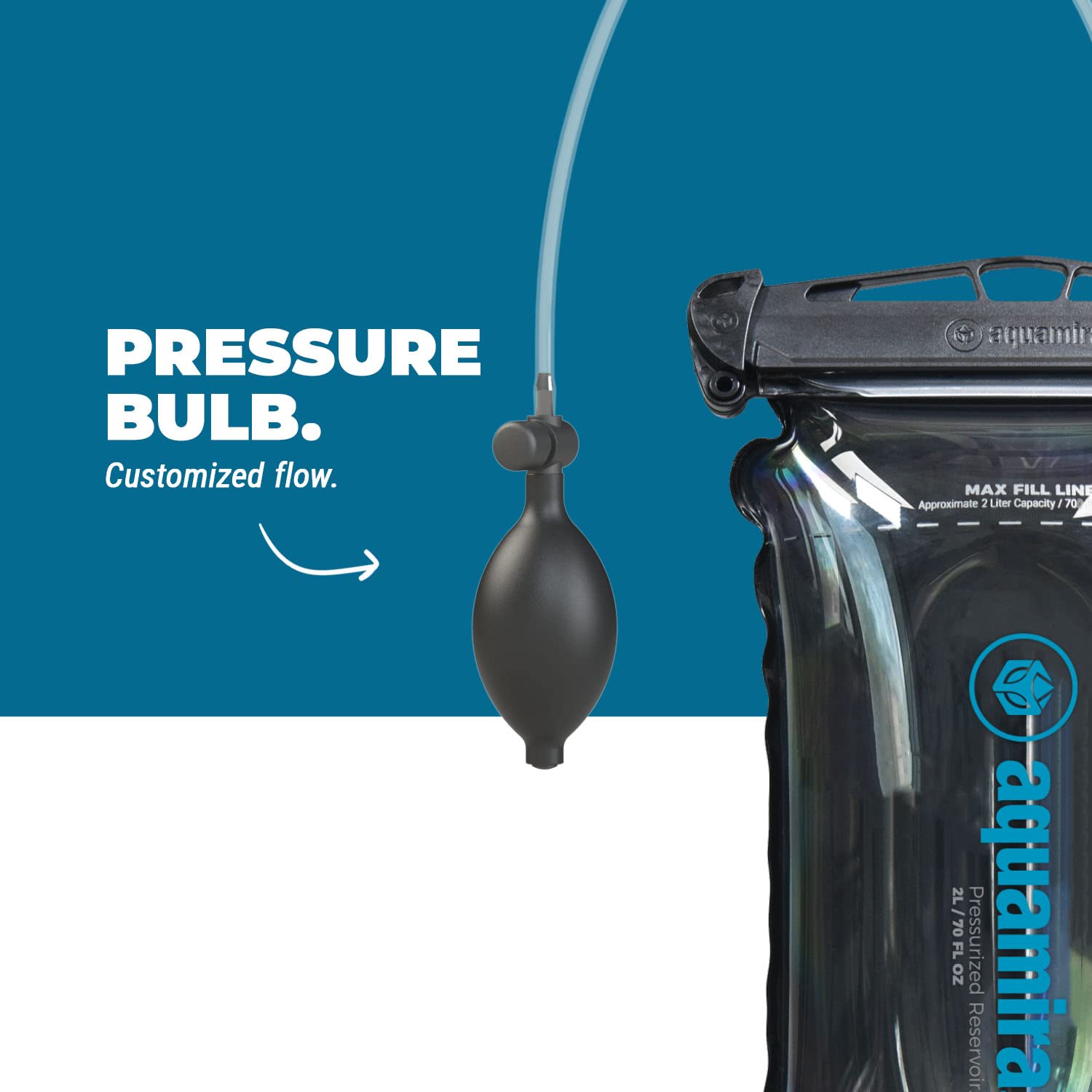 Aquamira Pressurized Hydration Water Bladder Reservoir 2L