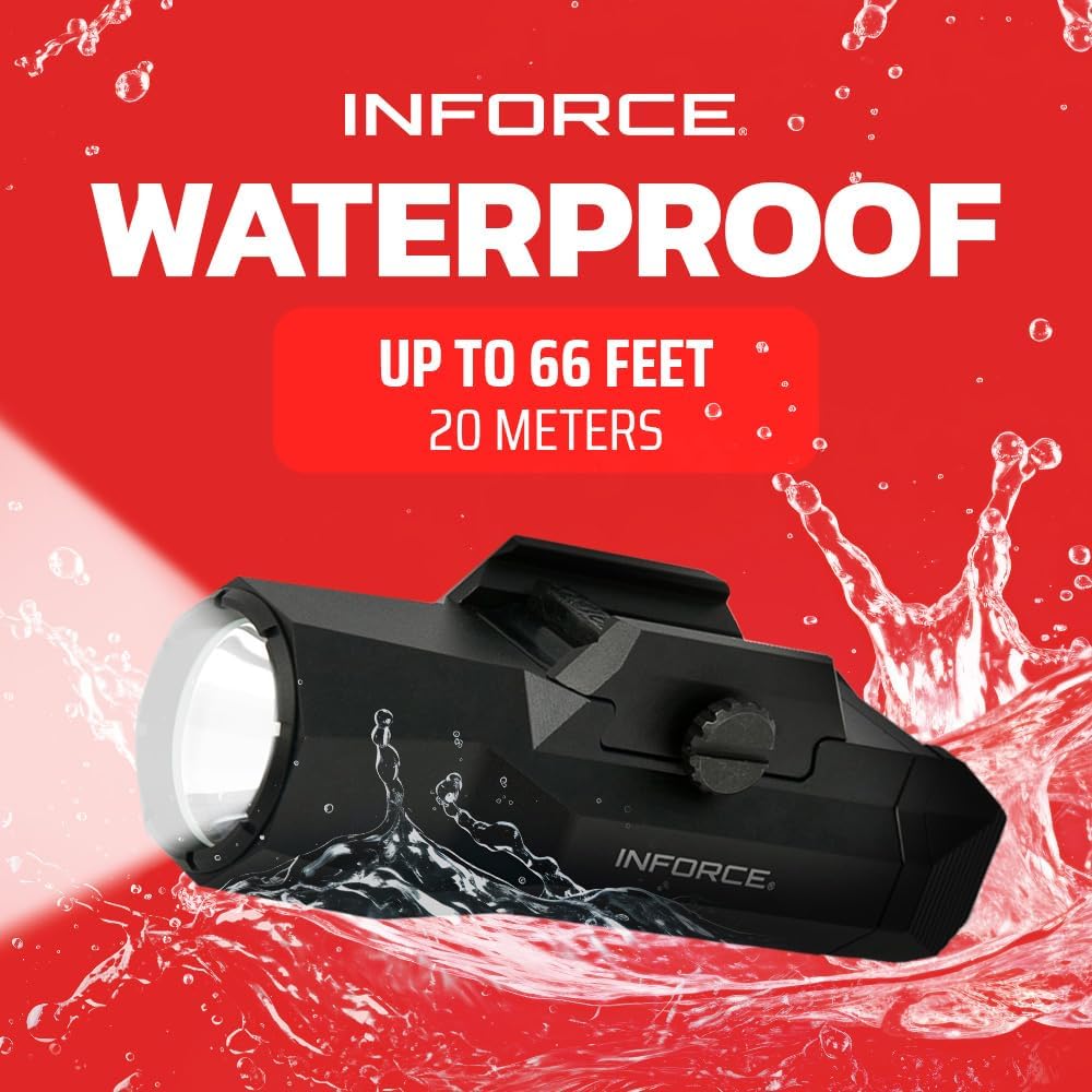 Inforce WILD2 Pistol Mounted Light 1,000 Lumens White Light, Black