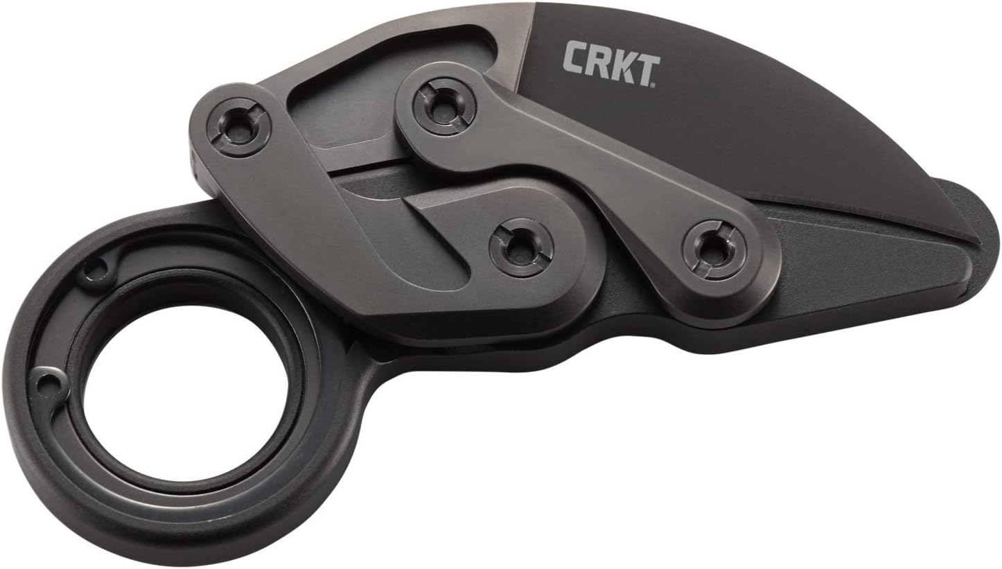 CRKT Provoke Folding Knife with Kinematic: Morphing Karambit, D2 Plain Edge Blade, Aluminum Handle, Pocket Clip, 4040