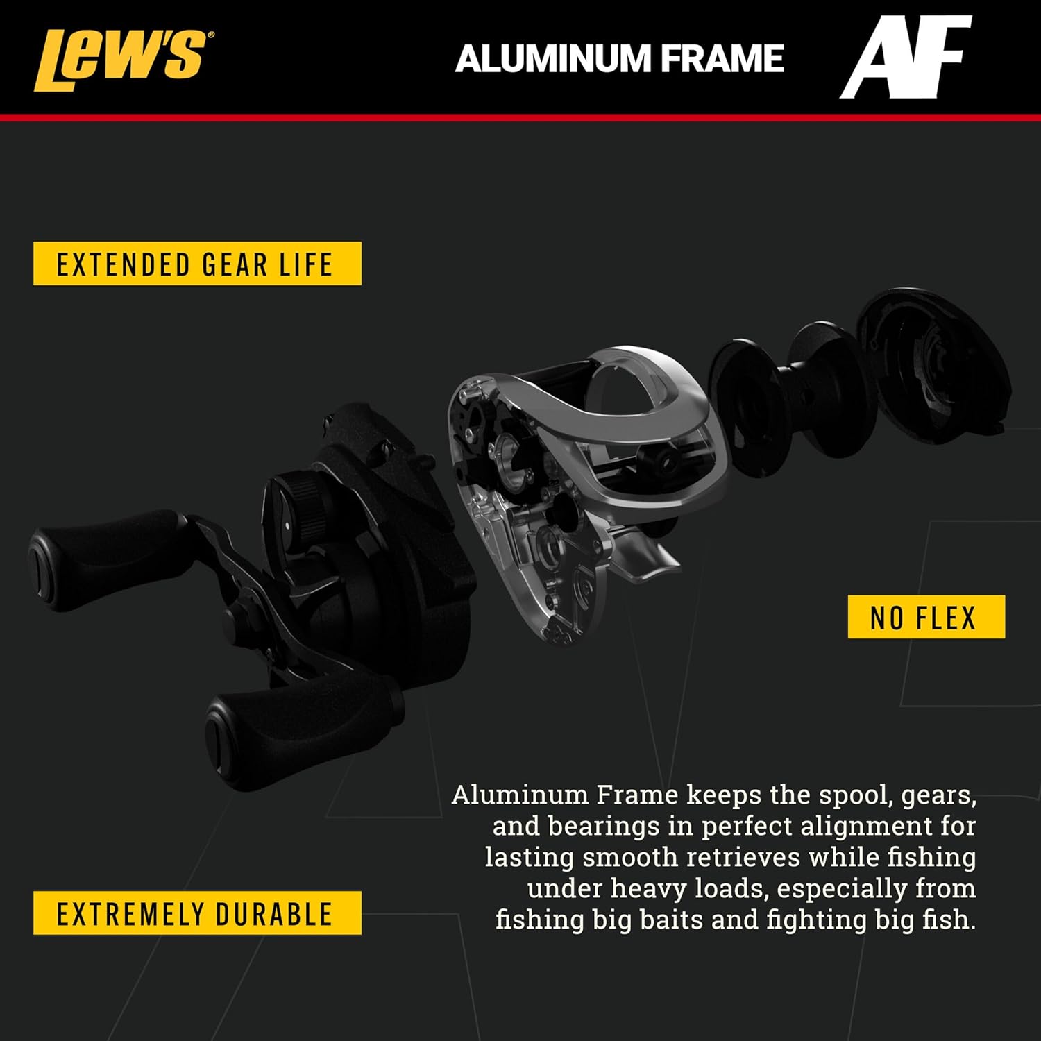 Lew's BB1 Pro Baitcast Fishing Reel, 10 Bearing System with Stainless Steel Double Shielded Ball Bearings