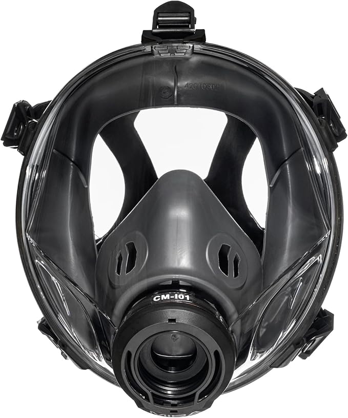 MIRA Safety CM-I01 Full-Face Industrial-Grade Gas Mask with 40mm NATO Filter Compatibility and Advanced Valve Design