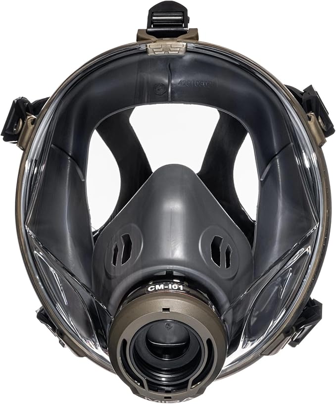 MIRA Safety CM-I01 Full-Face Industrial-Grade Gas Mask with 40mm NATO Filter Compatibility and Advanced Valve Design