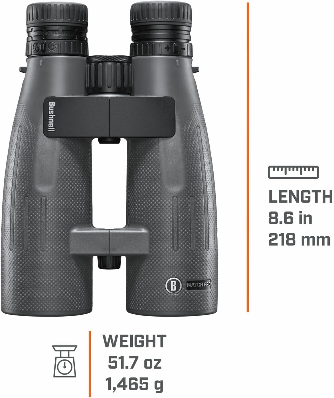 Bushnell Match Pro ED 15x56 Binoculars with Rotatable MRAD Reticle - High Precision, Long-Range Spotting Binoculars for Shooters and Hunters