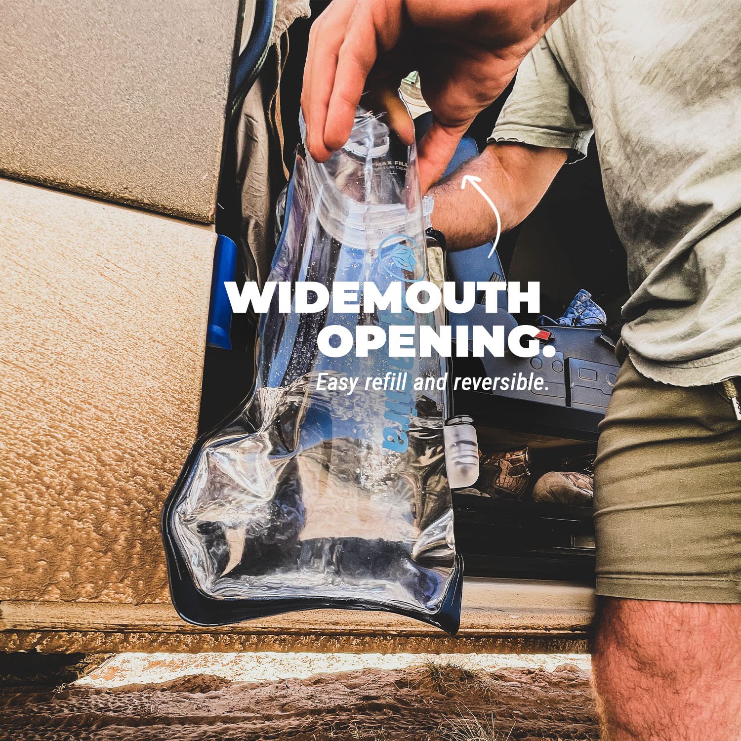 Aquamira Pressurized Hydration Water Bladder Reservoir 2L