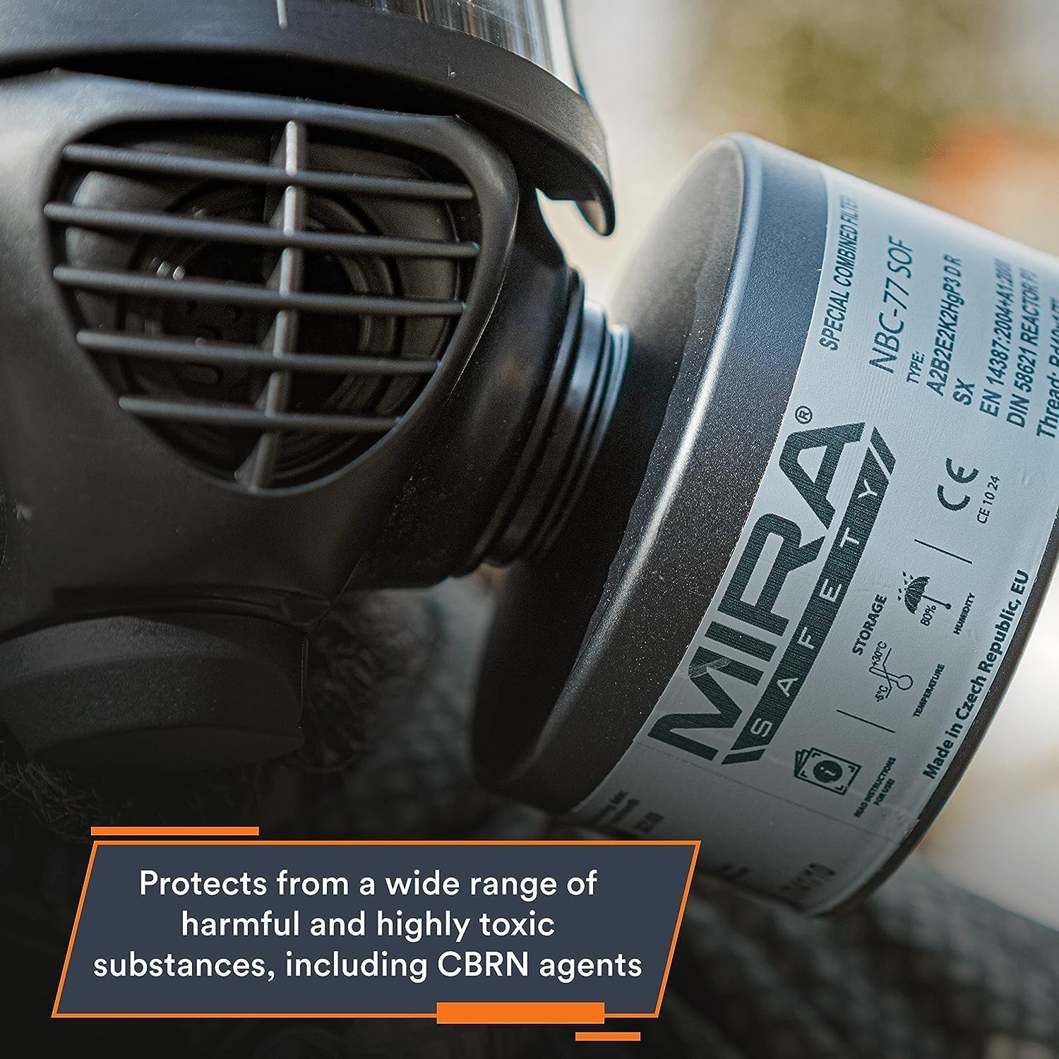 MIRA CBRN Gas Mask Filter NBC-77 SOF 40mm Thread - 20 Year Shelf Life