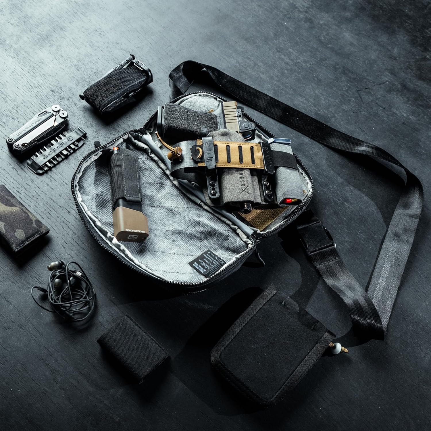 Eberlestock Fade Flex - Concealed Carry Waist Bag - Tactical Men's Fanny Pack with Adjustable Waist Belt - 10” W x 6”H x 3” D