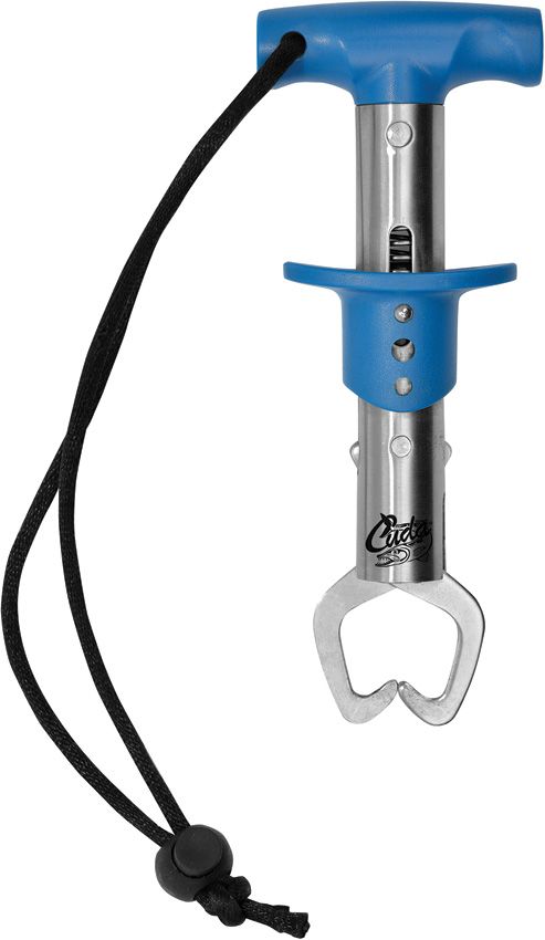 CUDA 6" Fish Lip Gripper, Durable Stainless Steel Up to 22 Lbs Fishing Accessory Tool for Freshwater Fish with Non-Slip T-Handle, Lanyard Included
