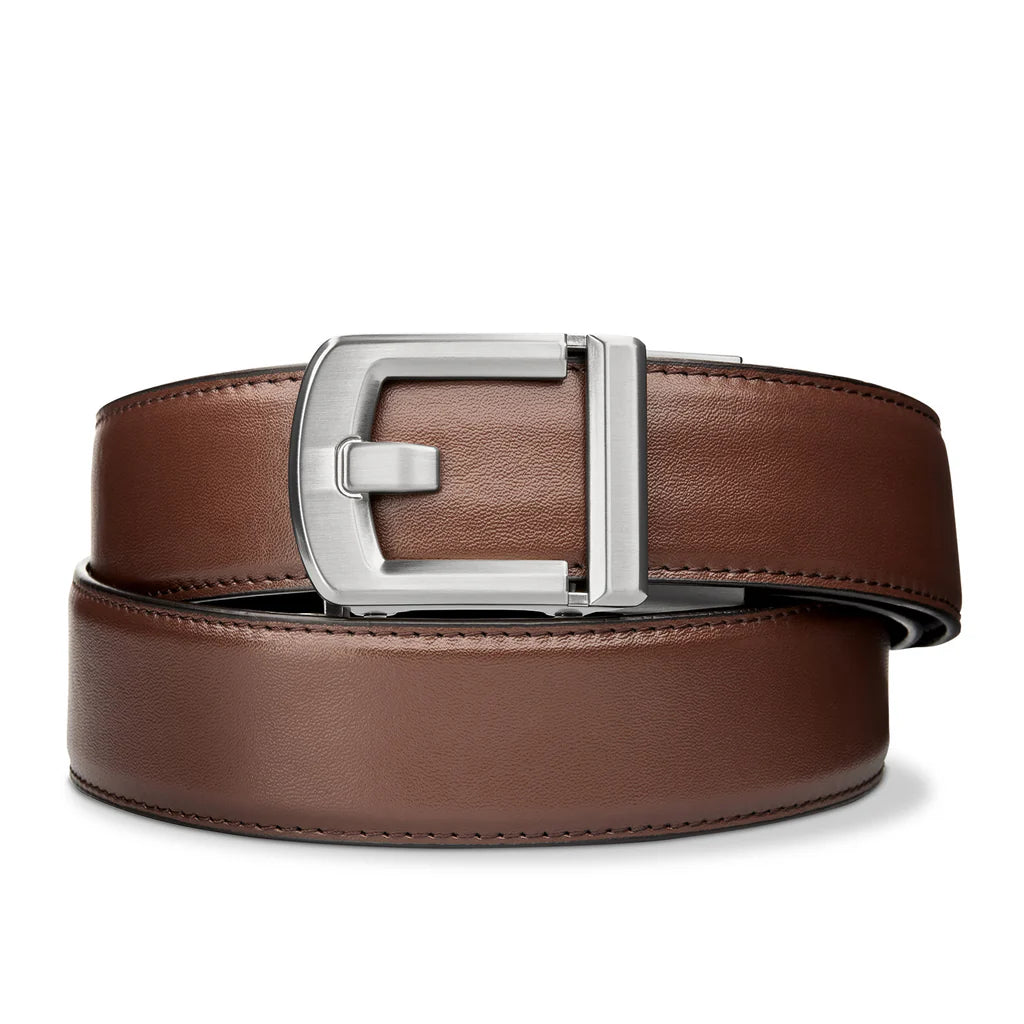 Kore X8 Nickel  Buckle Leather Gun Belt  1.5"