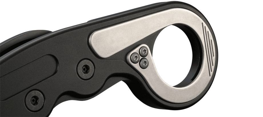 CRKT Provoke First Responder Folding Pocket Knife: Morphing Karambit, D2 Blade Steel, Kinematic Pivot Action, Integrated Safety Lock, Low Profile Pocket Clip, Glass Breaker