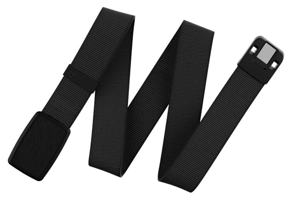 Groove Life Low Profile Mens Stretch Nylon Belt Black w/Magnetic Aluminum Buckle