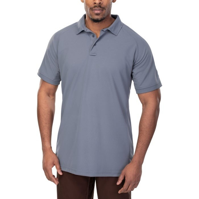 Vertx VTX4000P Men's Coldblack Short Sleeve Polo Loose-Fit Performance Shirt GRY
