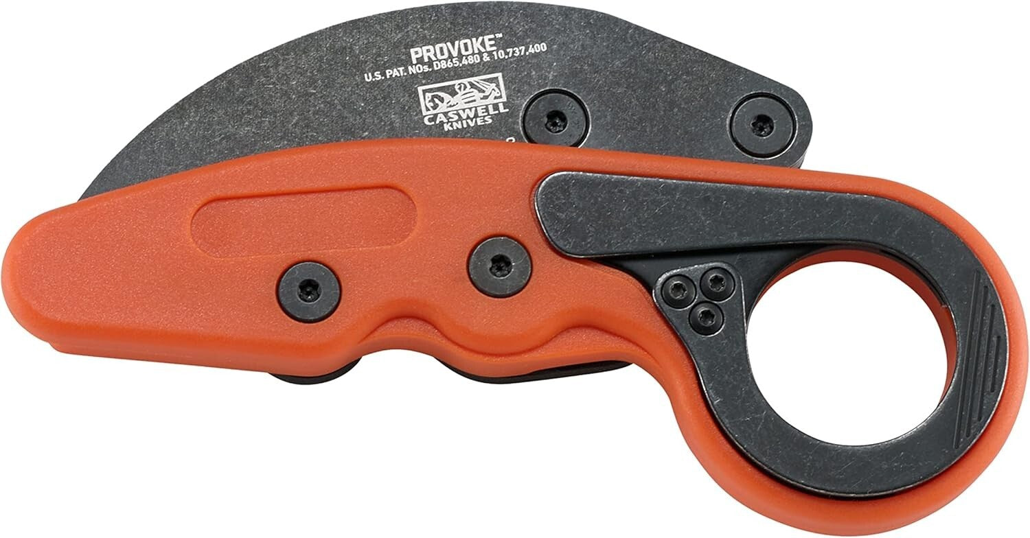 CRKT PROVOKE 4041O Morphing Karambit Orange Handle Knife