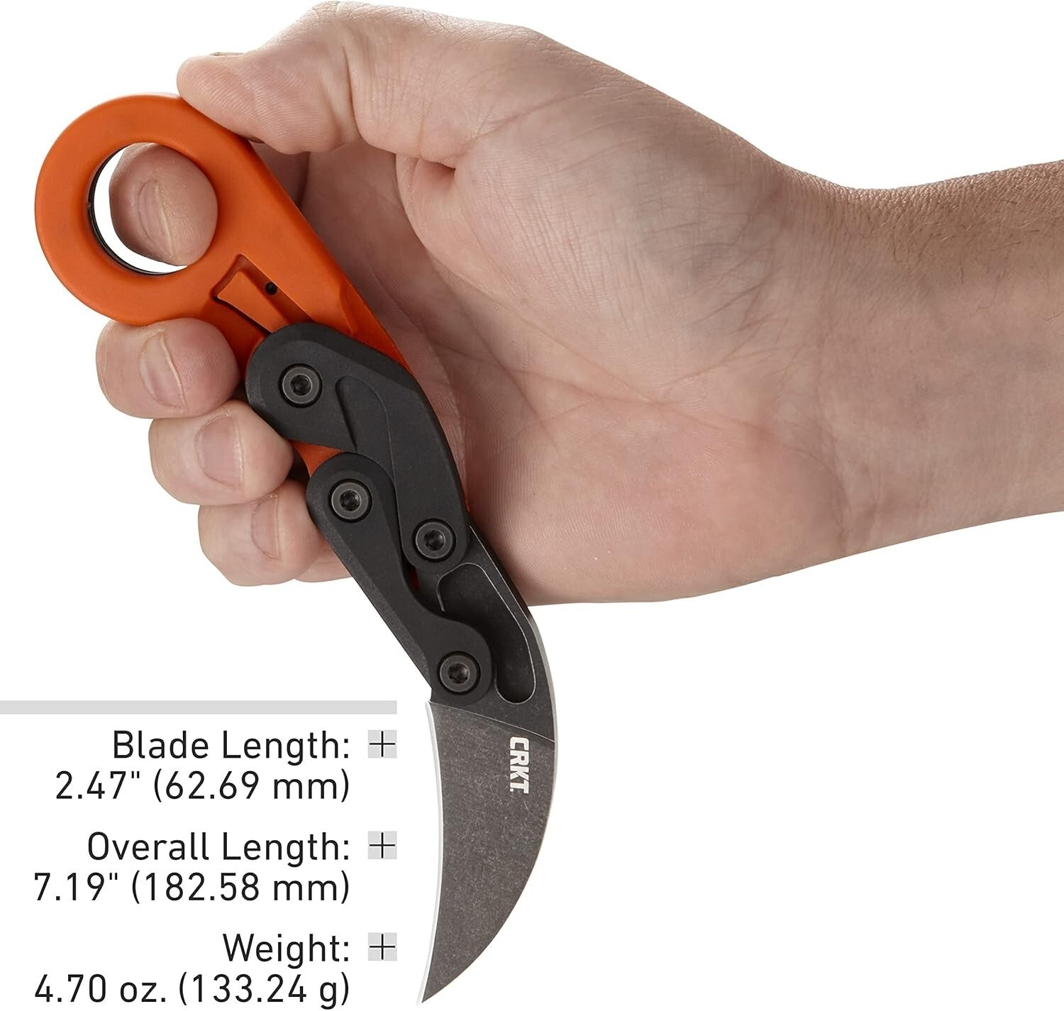 CRKT PROVOKE 4041O Morphing Karambit Orange Handle Knife