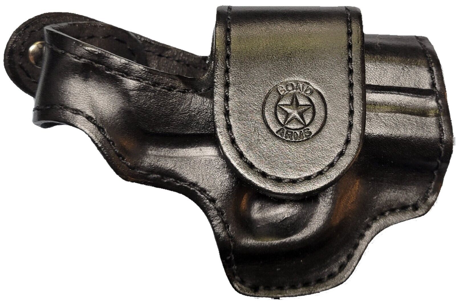 Bond Arms Belt-mounted Leather Driving Holster RH 3" Black w/trigger guard