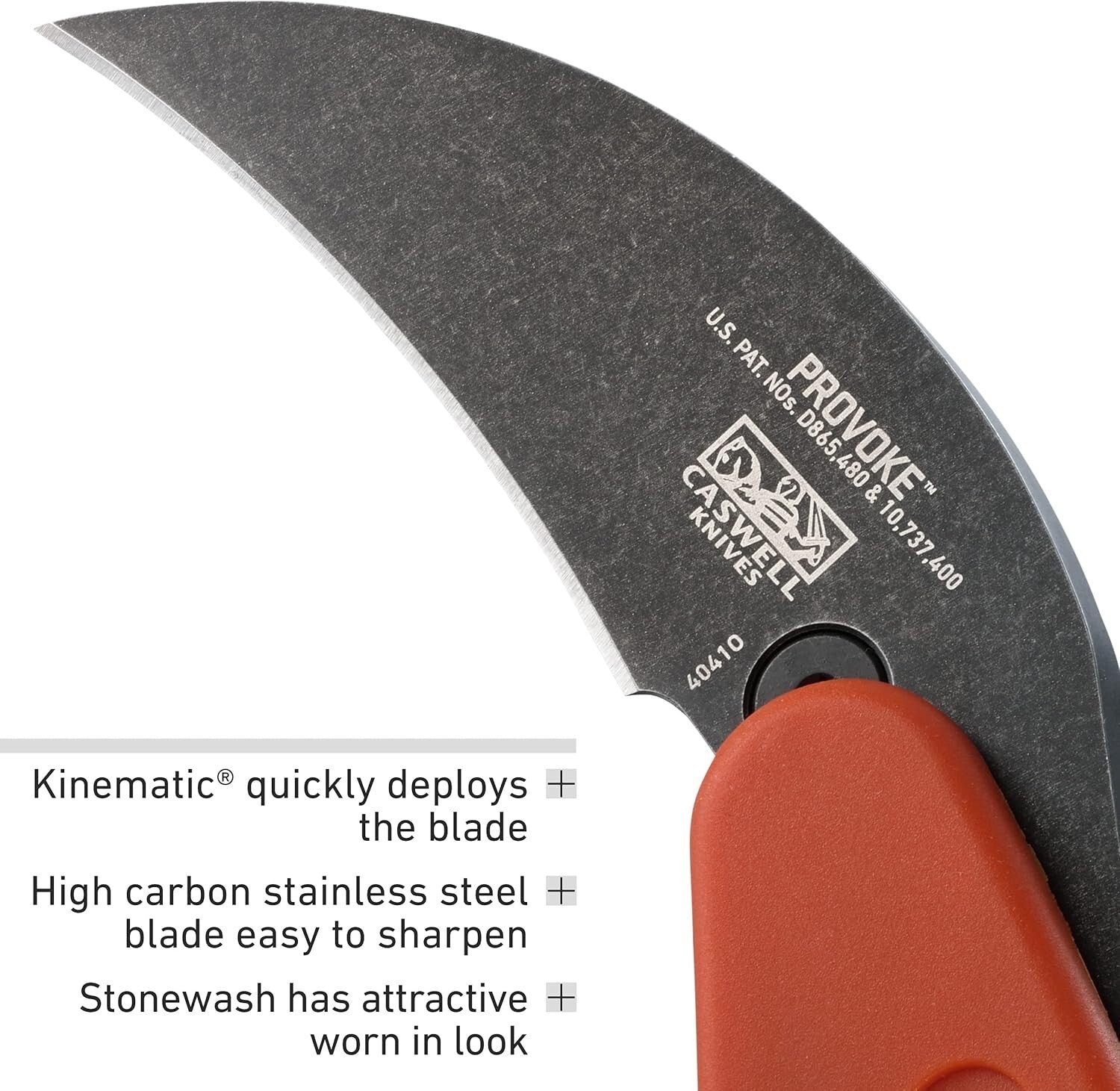 CRKT PROVOKE 4041O Morphing Karambit Orange Handle Knife