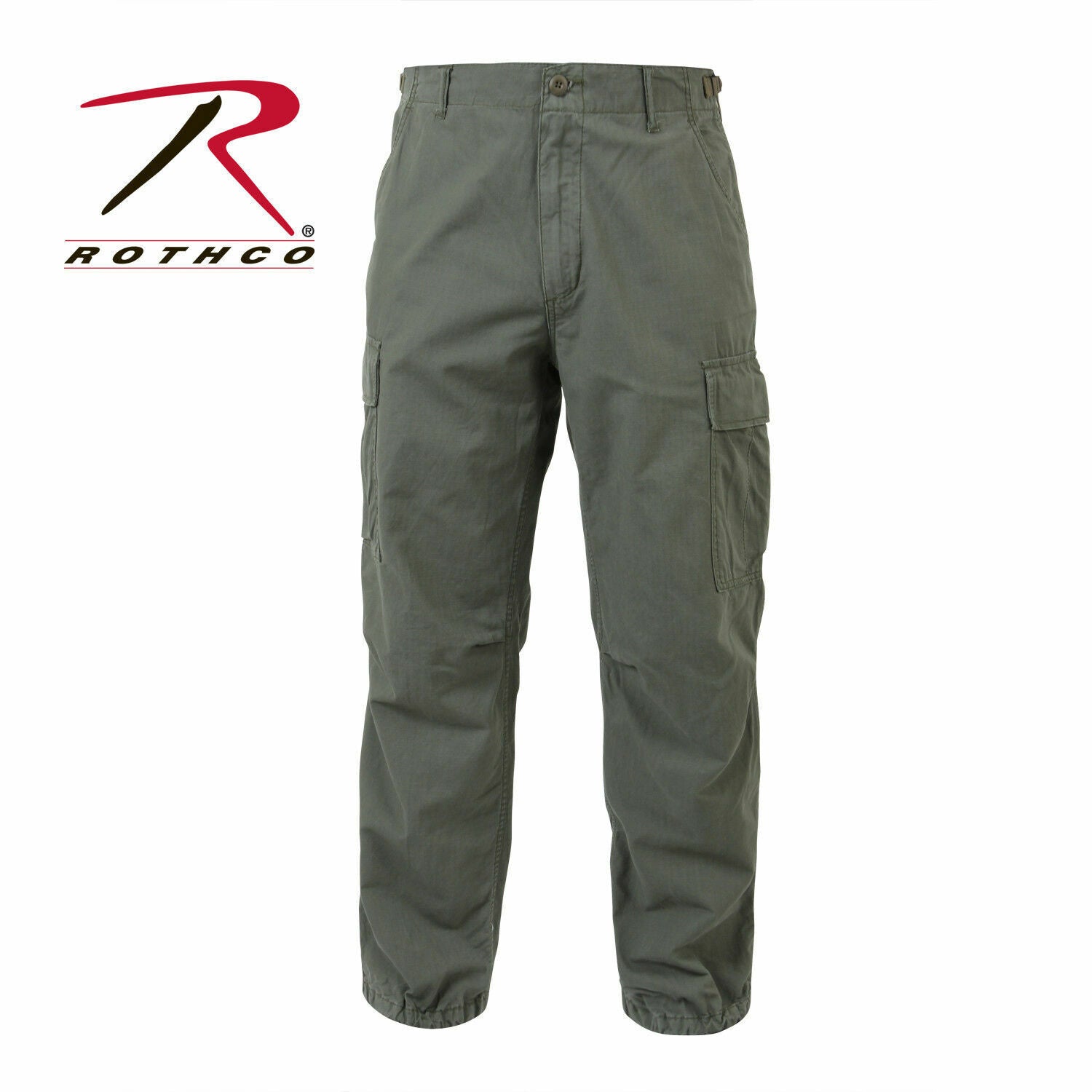 ROTHCO 4387 OLIVE DRAB Vintage 100% Rip-Stop Vietnam Era BDU Fatigue Pants
