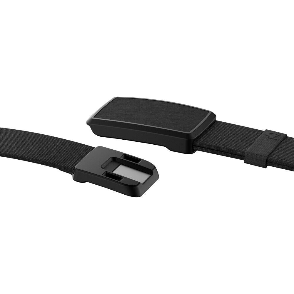 Groove Life Low Profile Mens Stretch Nylon Belt Black w/Magnetic Aluminum Buckle
