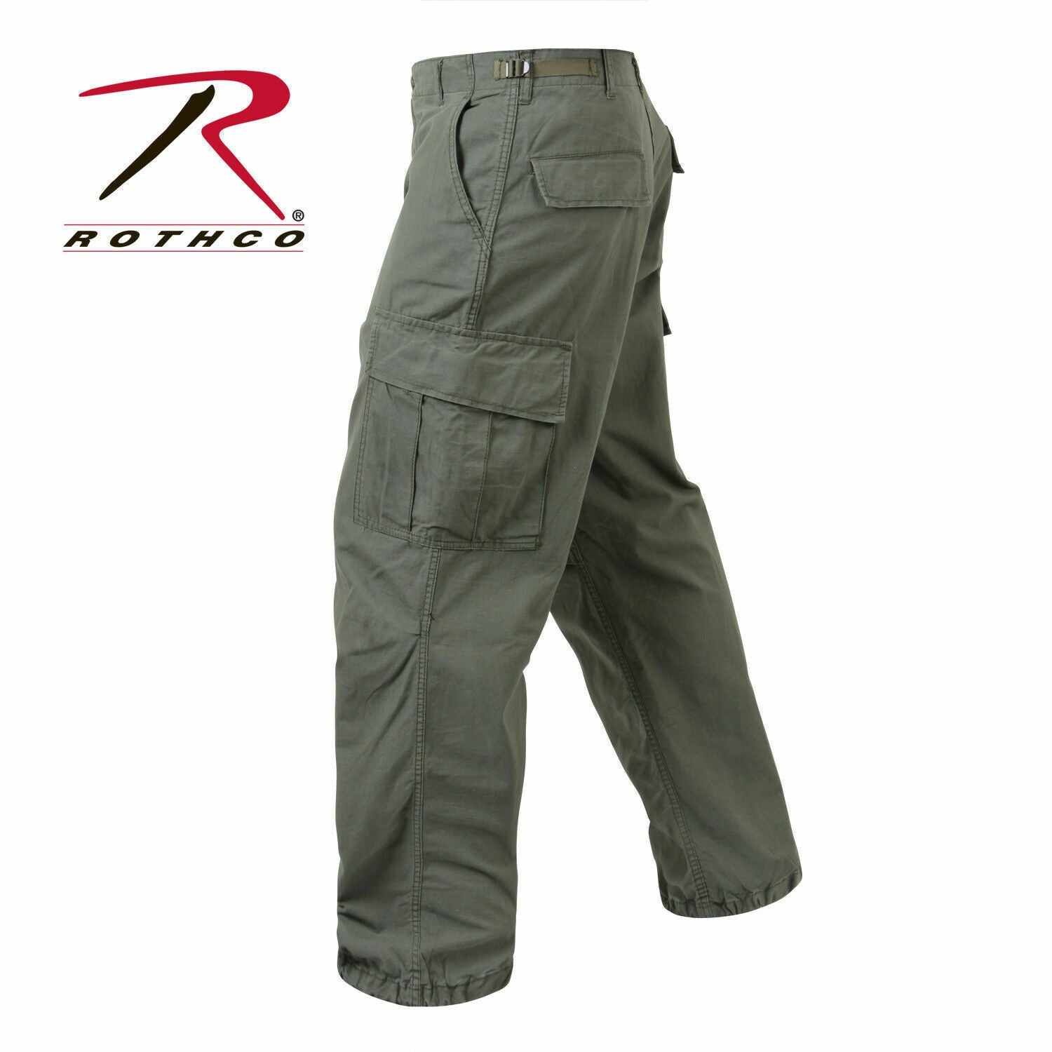 ROTHCO 4387 OLIVE DRAB Vintage 100% Rip-Stop Vietnam Era BDU Fatigue Pants
