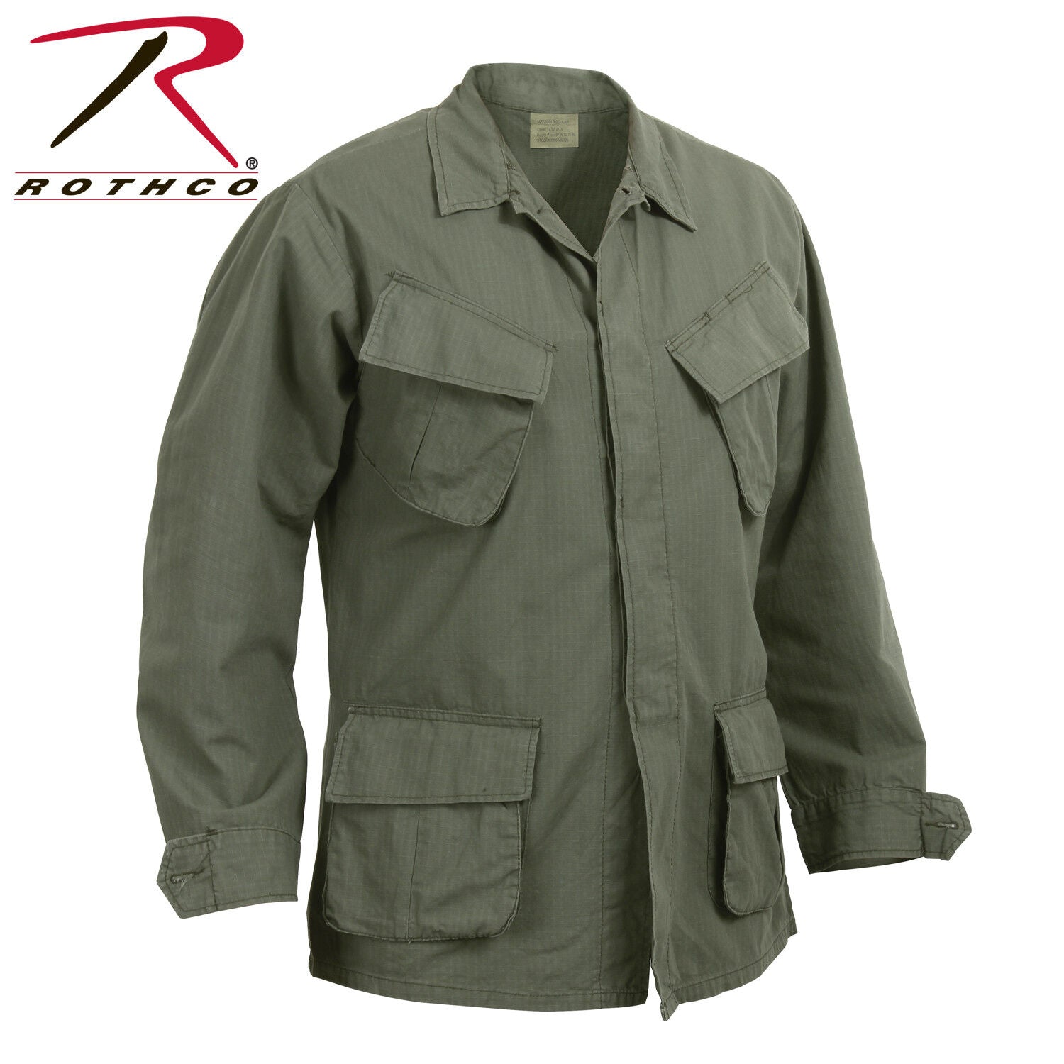 ROTHCO 4687 OLIVE DRAB 100% COTTON RIP-STOP VINTAGE VIETNAM ERA FATIGUE SHIRTS