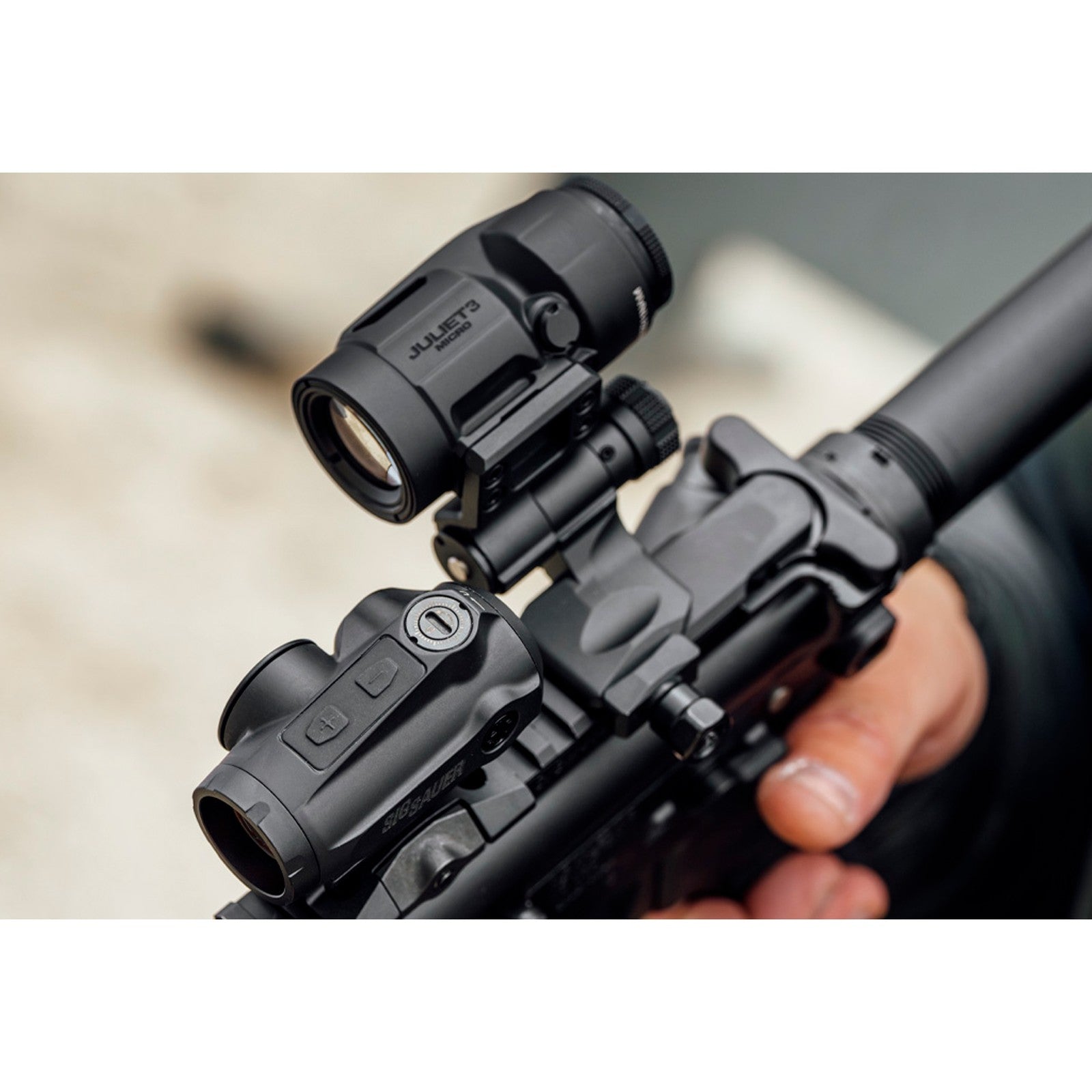 SIG SAUER Combo - Romeo5 Gen II 2 MOA Red Dot, Juliet3-Micro 3x22mm Magnifier