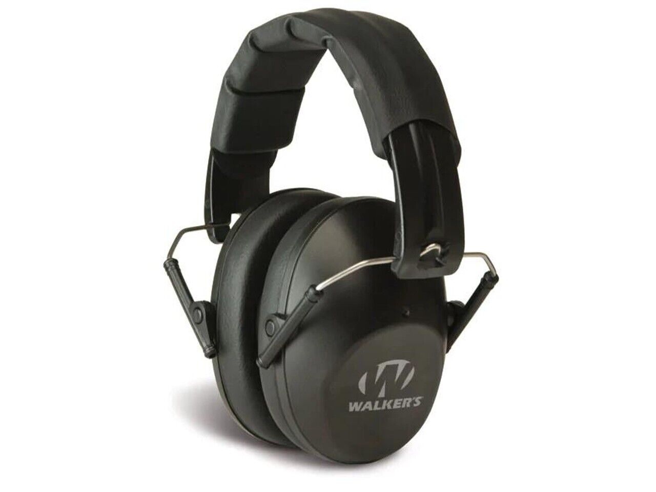 Walker's Pro Low Profile Passive Folding Muffs, Lightweight, Black, GWP-FPM1