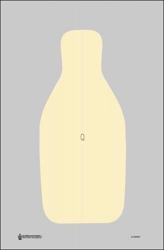 Action Target, Q-T, FBI/DEA, Q Target, Gray/Ivory, 22.5"x34.5", 100 Pack