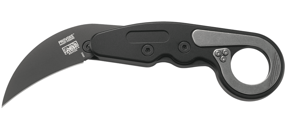 CRKT Provoke First Responder Folding Pocket Knife: Morphing Karambit, D2 Blade Steel, Kinematic Pivot Action, Integrated Safety Lock, Low Profile Pocket Clip, Glass Breaker
