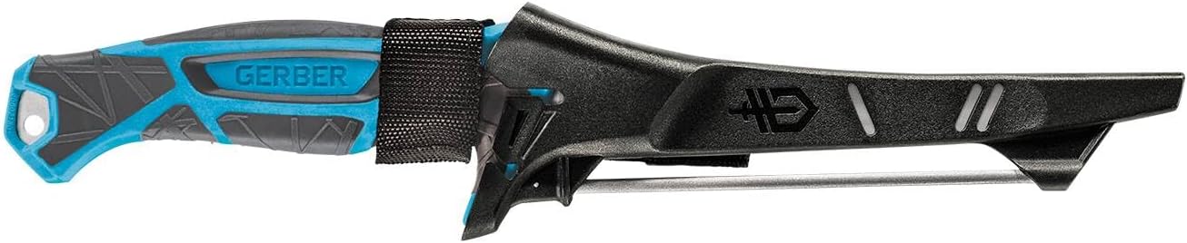 Gerber Gear Controller - Saltwater Fillet Knife for Fishing - Tough Fishing Knife - Premium Fishing Gear - 6", Cyan