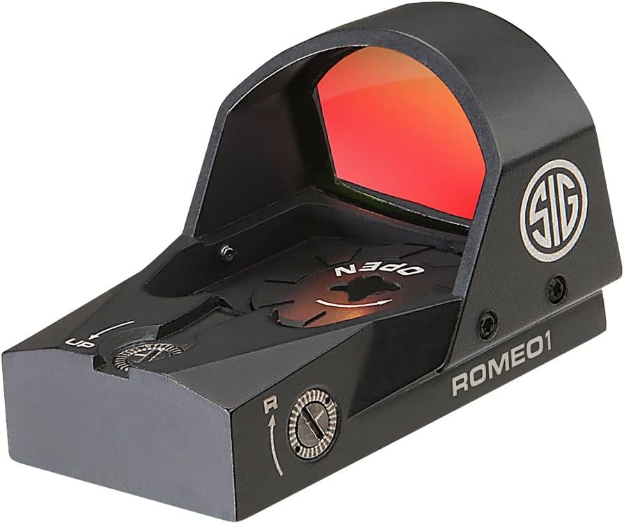 SIG SAUER ROMEO1 1x30 mm Red Dot Sight - Durable Lightweight Waterproof Miniature Open Reflex Sight