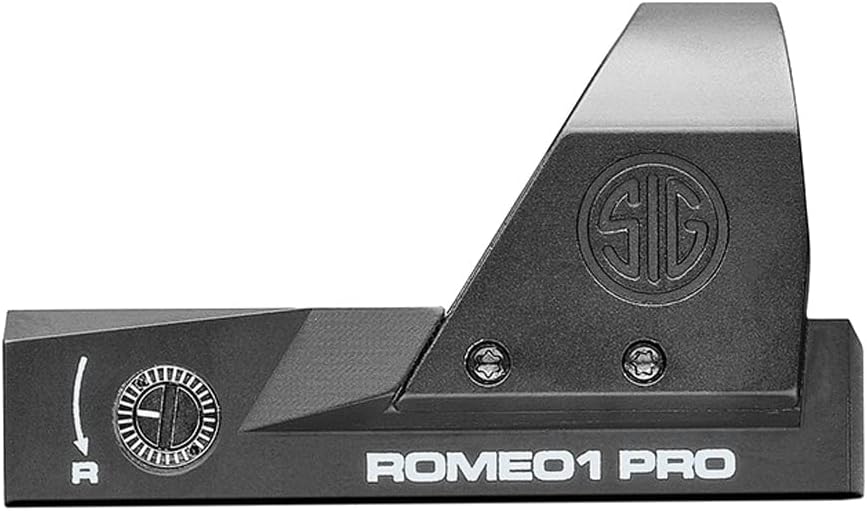 Sig Sauer ROMEO1PRO 1x30mm 3 MOA Red Dot Sight | Durable Fogproof Waterproof Corrosion-Resistant Compact Open Reflex Sight with Protective Shroud