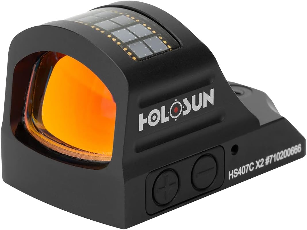 Holosun Open Reflex HS407C X2 MOA Red Dot Sight Solar / Battery Power