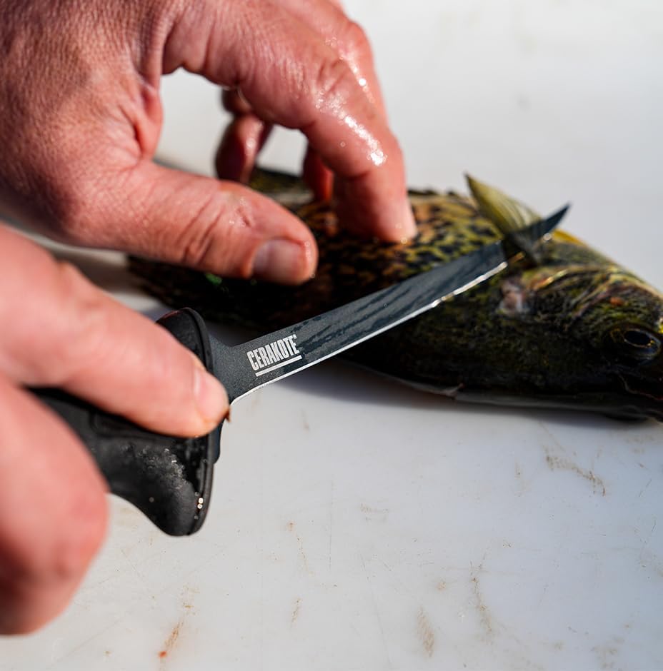 Rapala 6" Stealth FXF Flex Fillet Knife Flexible Fishing Fillet Knife for Fish Cleaning Bait Prep and Processing