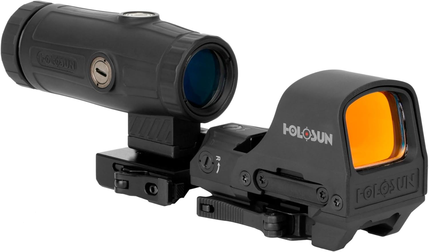 HOLOSUN 510C & HM3X Combo RED/Green Multi-Reticle Circle Dot Open Reflex Sight w/3x Flip-to-Side Magnifier 510C-HM3X