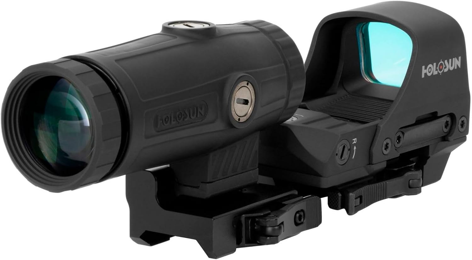 HOLOSUN 510C & HM3X Combo RED/Green Multi-Reticle Circle Dot Open Reflex Sight w/3x Flip-to-Side Magnifier 510C-HM3X