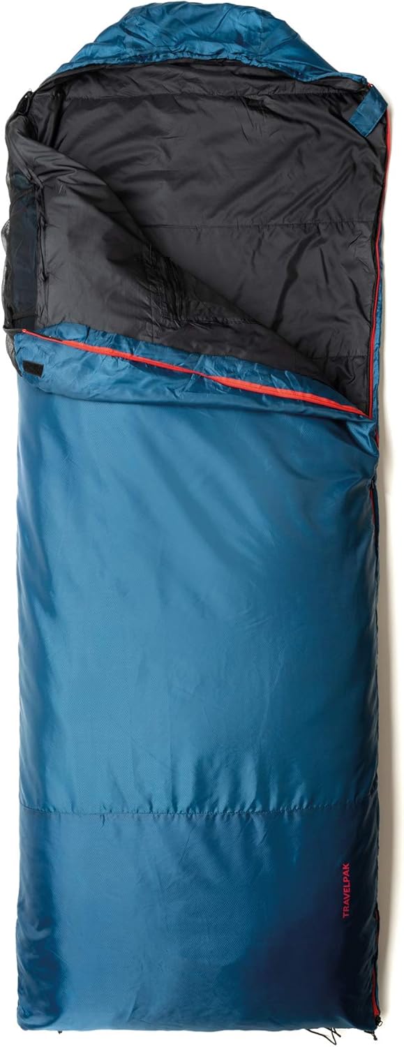 Snugpak Travelpak Traveler Sleeping Bag with Mosquito Net, Lightweight, Petrol Blue
