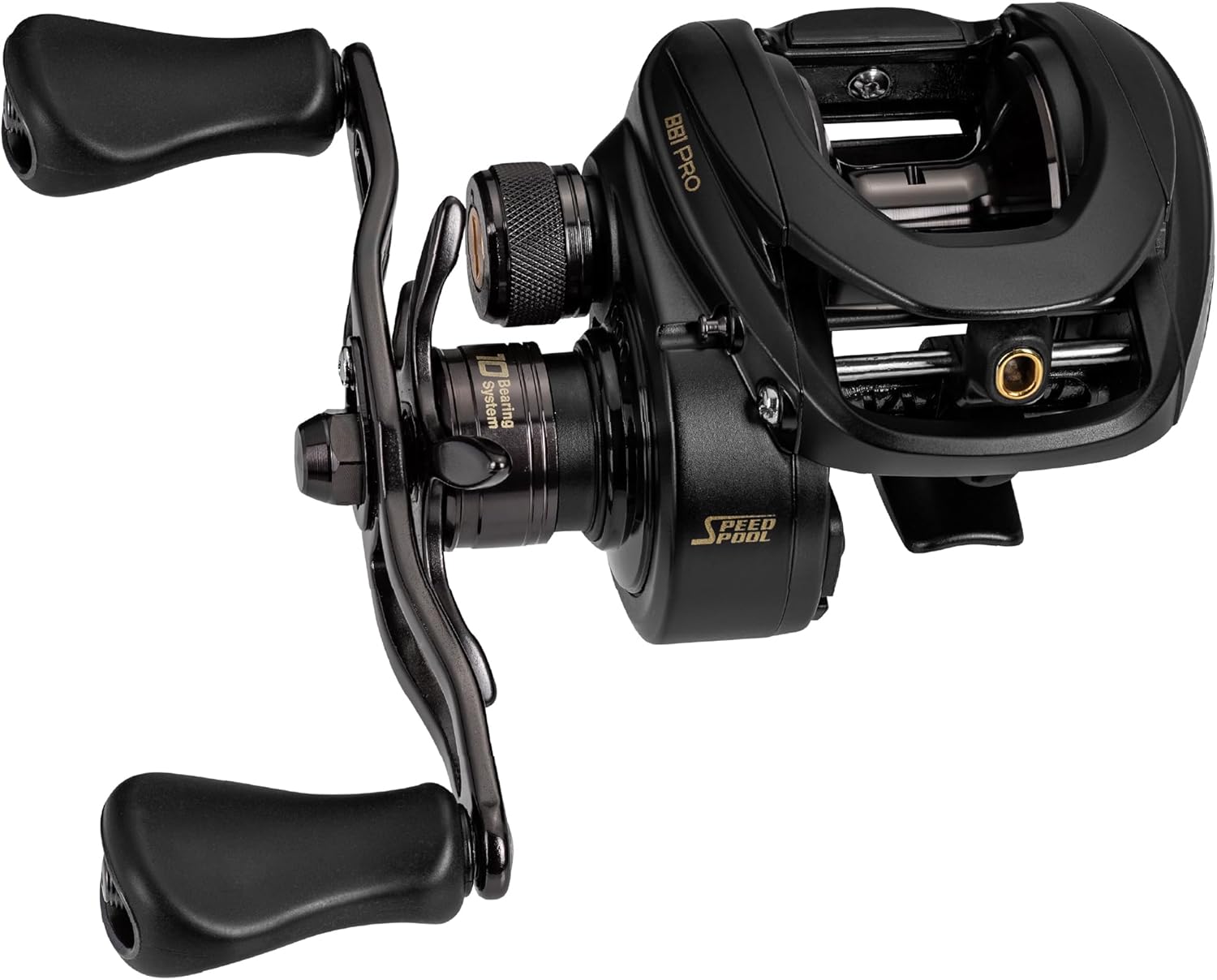 Lew's BB1 Pro Baitcast Fishing Reel, 10 Bearing System with Stainless Steel Double Shielded Ball Bearings