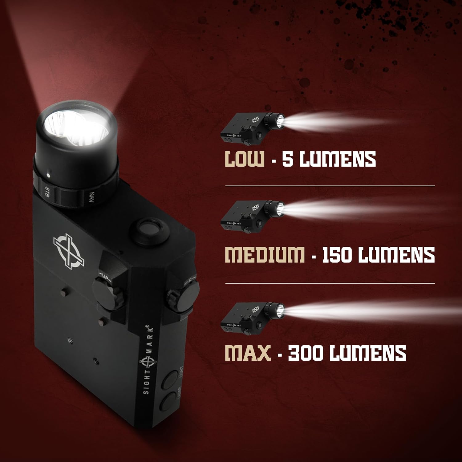 Sightmark LoPro Flashlight (Visible and IR) with Green Laser Sight Combo SM25013