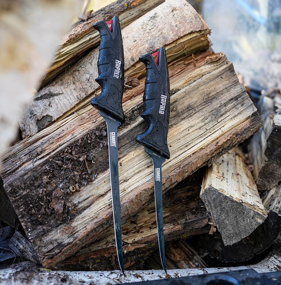 Rapala 6" Stealth FXF Flex Fillet Knife Flexible Fishing Fillet Knife for Fish Cleaning Bait Prep and Processing