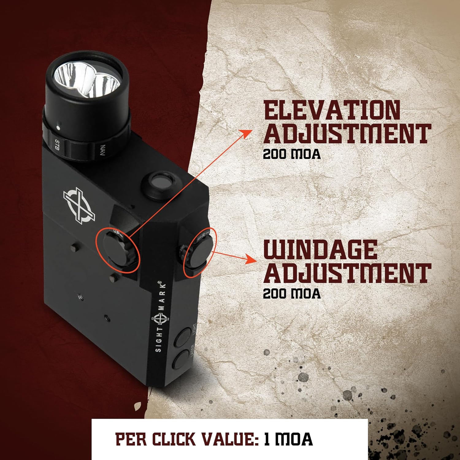 Sightmark LoPro Flashlight (Visible and IR) with Green Laser Sight Combo SM25013