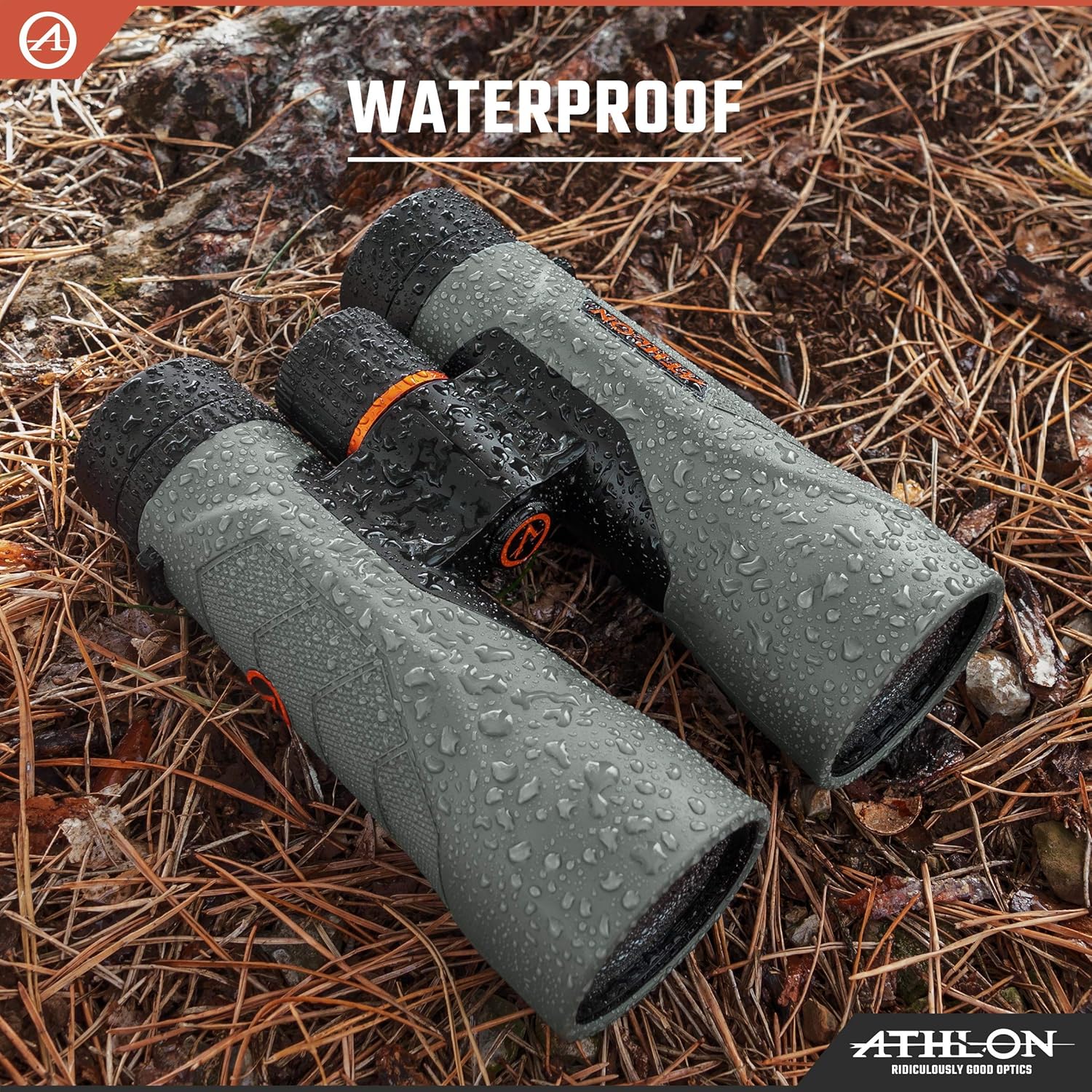 Athlon Optics 12x50 Argos G2 HD Gray Binoculars with Eye Relief , High-Powered Binoculars for Hunting, Birdwatching, and More