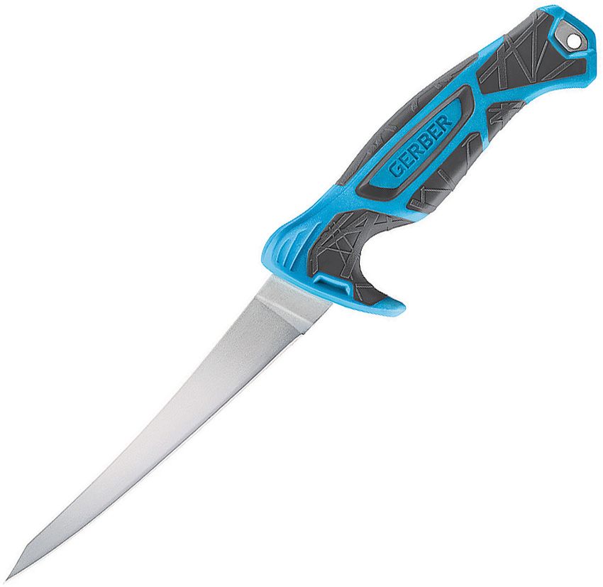 Gerber Gear Controller - Saltwater Fillet Knife for Fishing - Tough Fishing Knife - Premium Fishing Gear - 6", Cyan