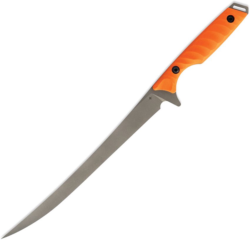 Toor Knives Avalon Fixed Blade Fillet Knife 9" CPM-154 Stonewashed Fillet Blade, Blaze Orange G10 Handles, DuoTone Kydex Sheath - Avalon Blaze Orange