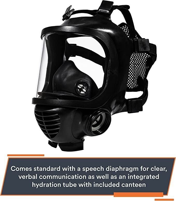 MIRA Safety CM-6M Tactical Gas Mask - CBRN Defense - W/ Drinking System