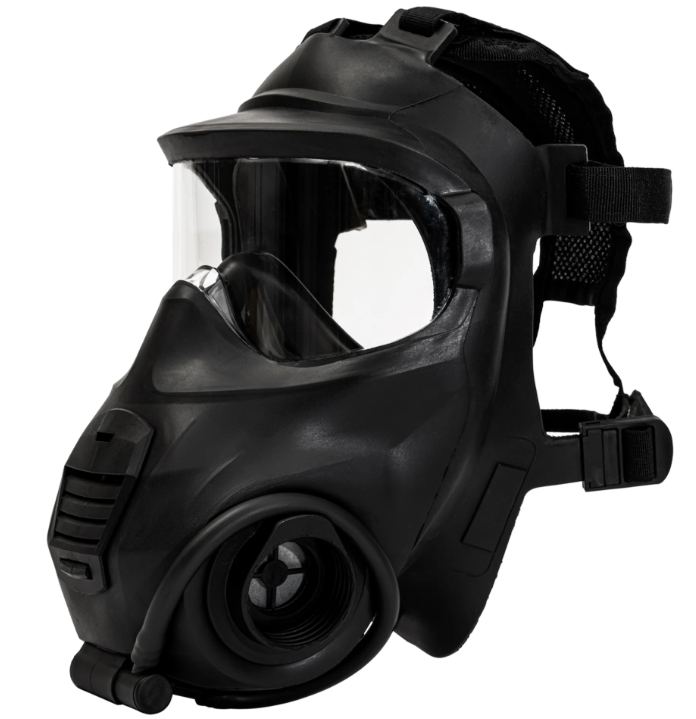 MIRA Safety Tactical Gas Mask: C21 Full Face Respirator - CHOOSE SIZE S,M,L/Left Side