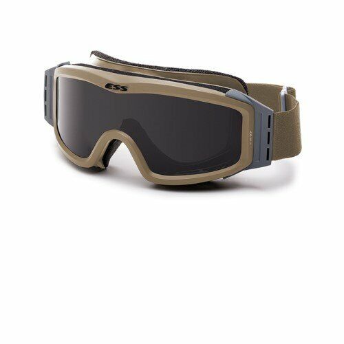 ESS Eyewear 740-0500 Desert Tan Profile Series Googles Clear & Smoke Lenses