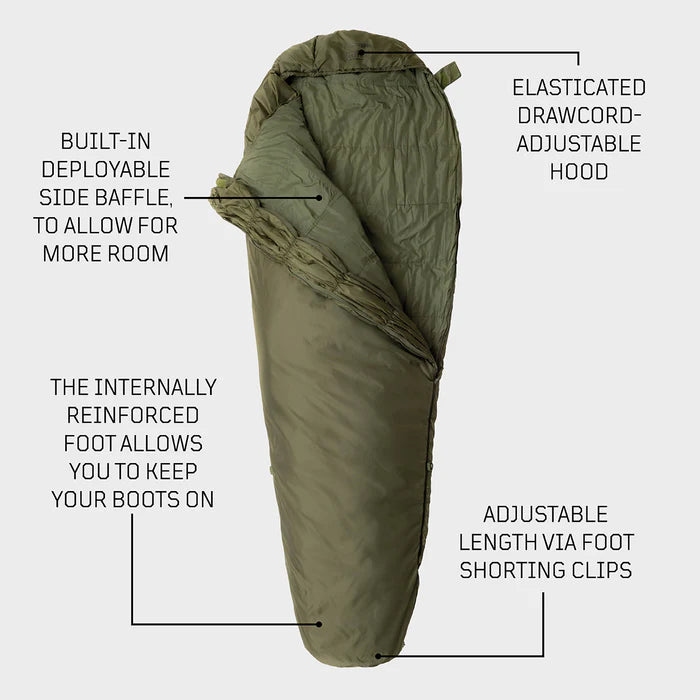 SNUGPAK - SOFTIE ELITE 1 OLIVE RIGHT SIDE ZIP WGTE